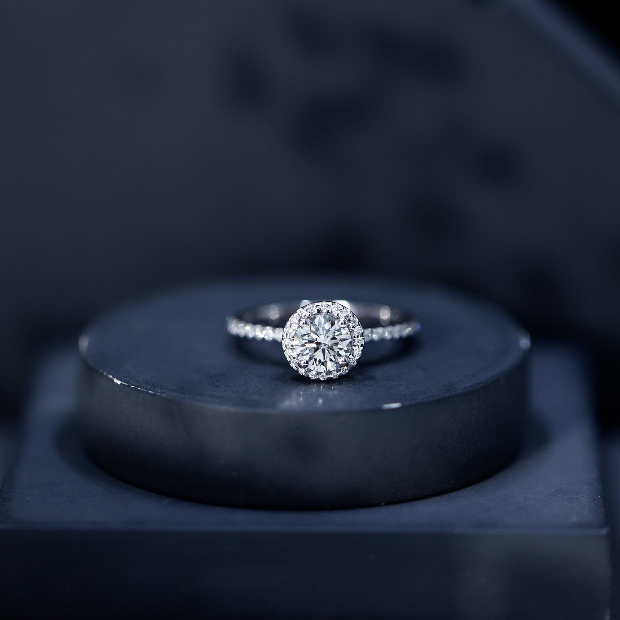 IGI Certified 1 CT Lab Grown Diamond Round Engagement Ring
