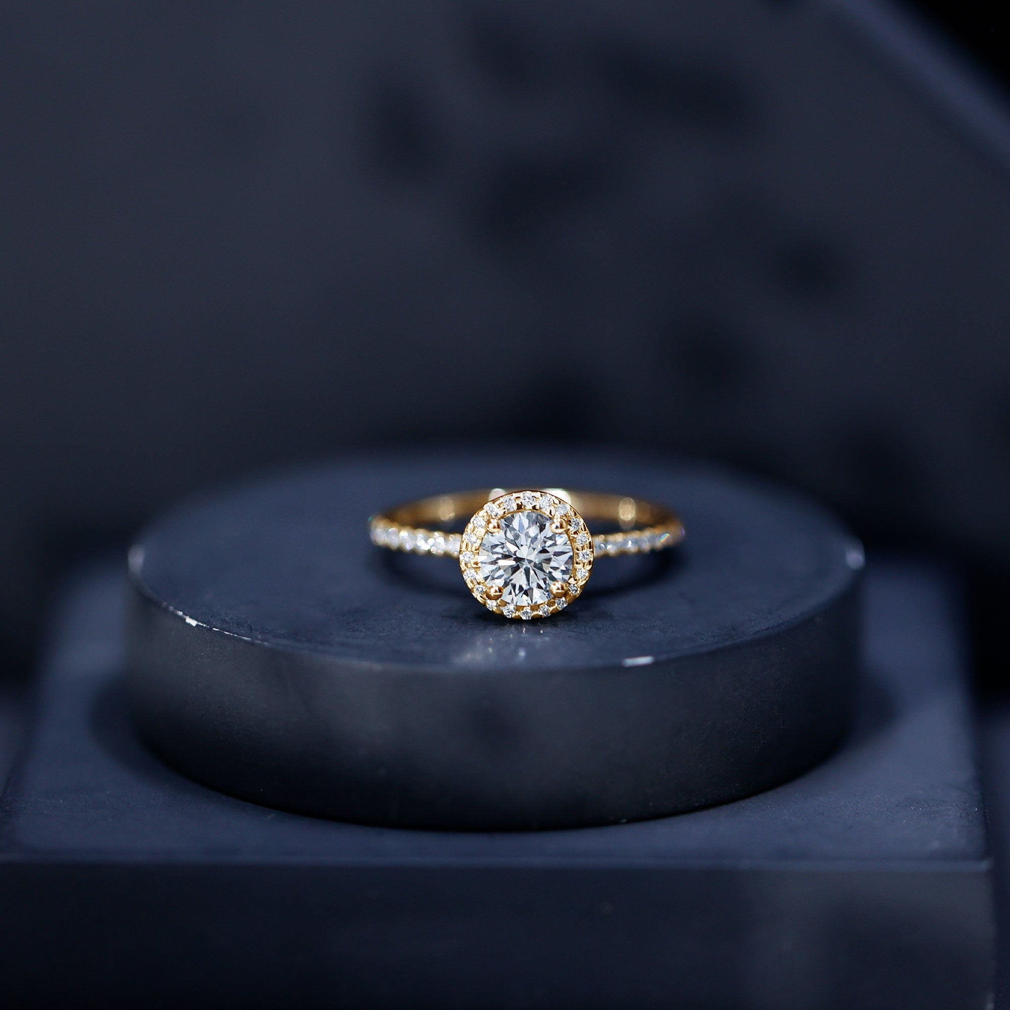 IGI Certified 1 CT Lab Grown Diamond Round Engagement Ring