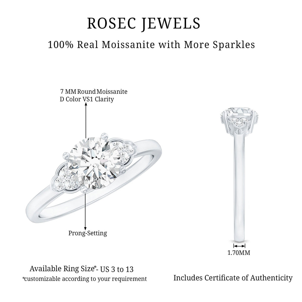 Prong Set Moissanite Classic Engagement Ring For Her