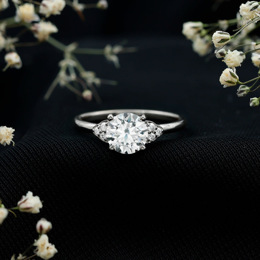 Prong Set Moissanite Classic Engagement Ring For Her
