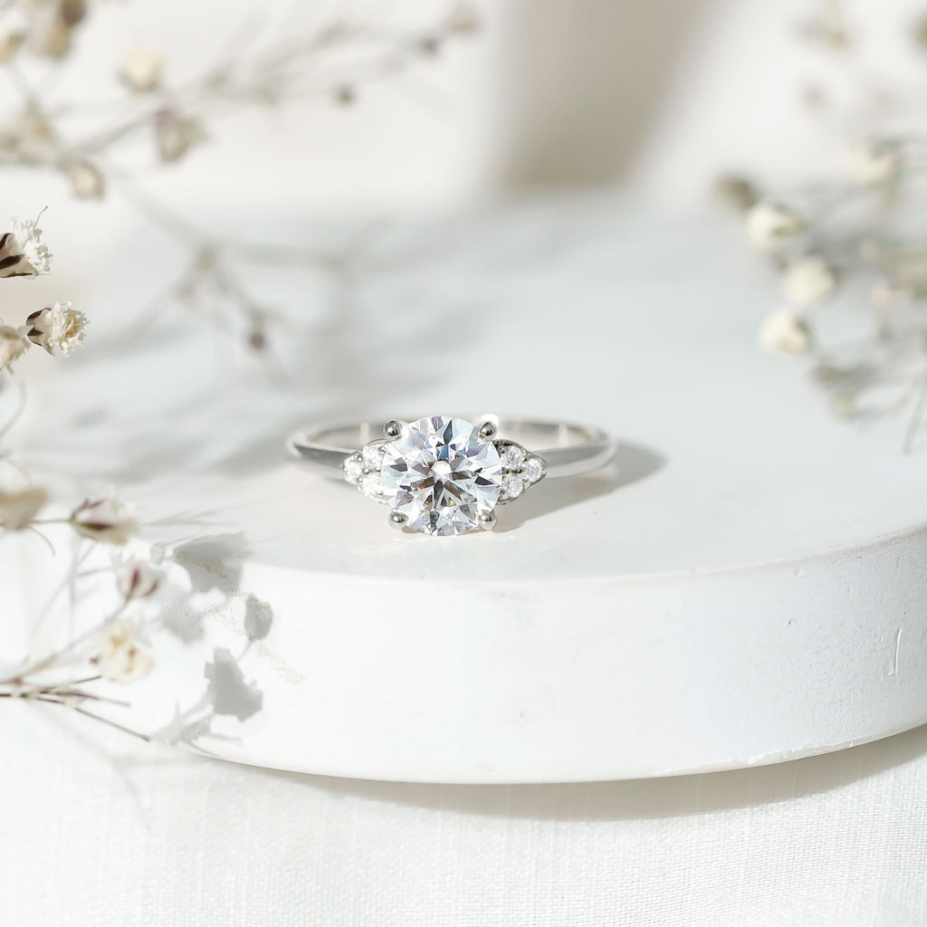 Prong Set Moissanite Classic Engagement Ring For Her