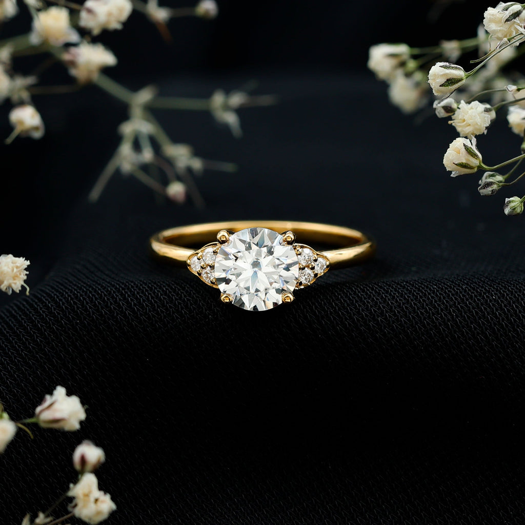 Prong Set Moissanite Classic Engagement Ring For Her