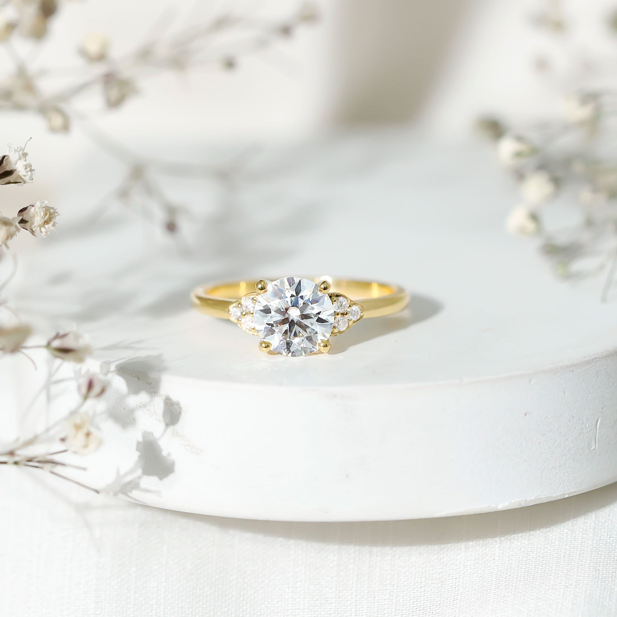 Prong Set Moissanite Classic Engagement Ring For Her