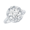Moissanite Vintage Looking Engagement Ring with Certificate