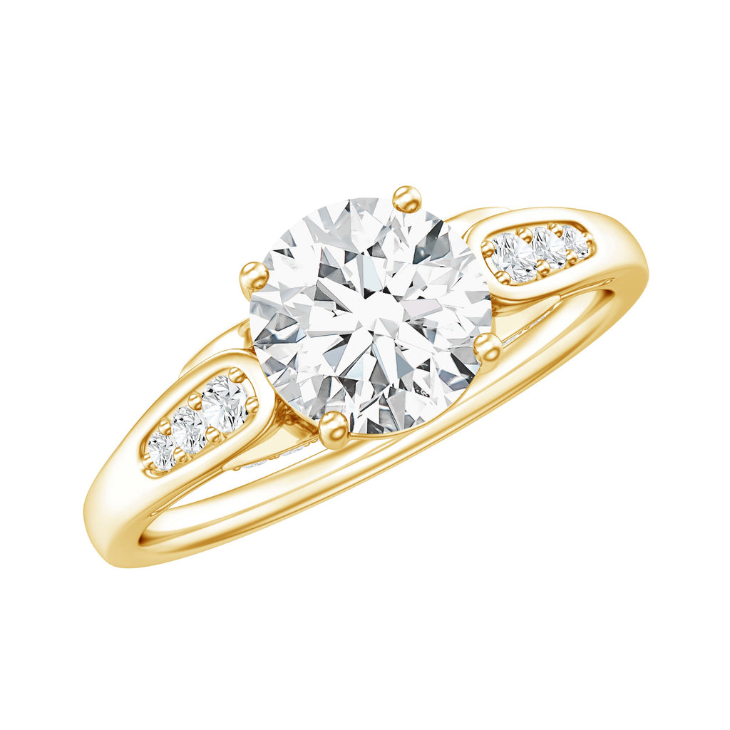 Brilliant Cut D-VS1 clarity Moissanite Engagement Ring for Women