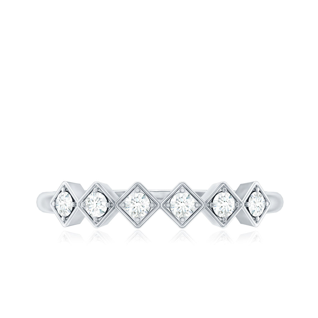 Minimal Diamond Geometric Half Eternity Ring