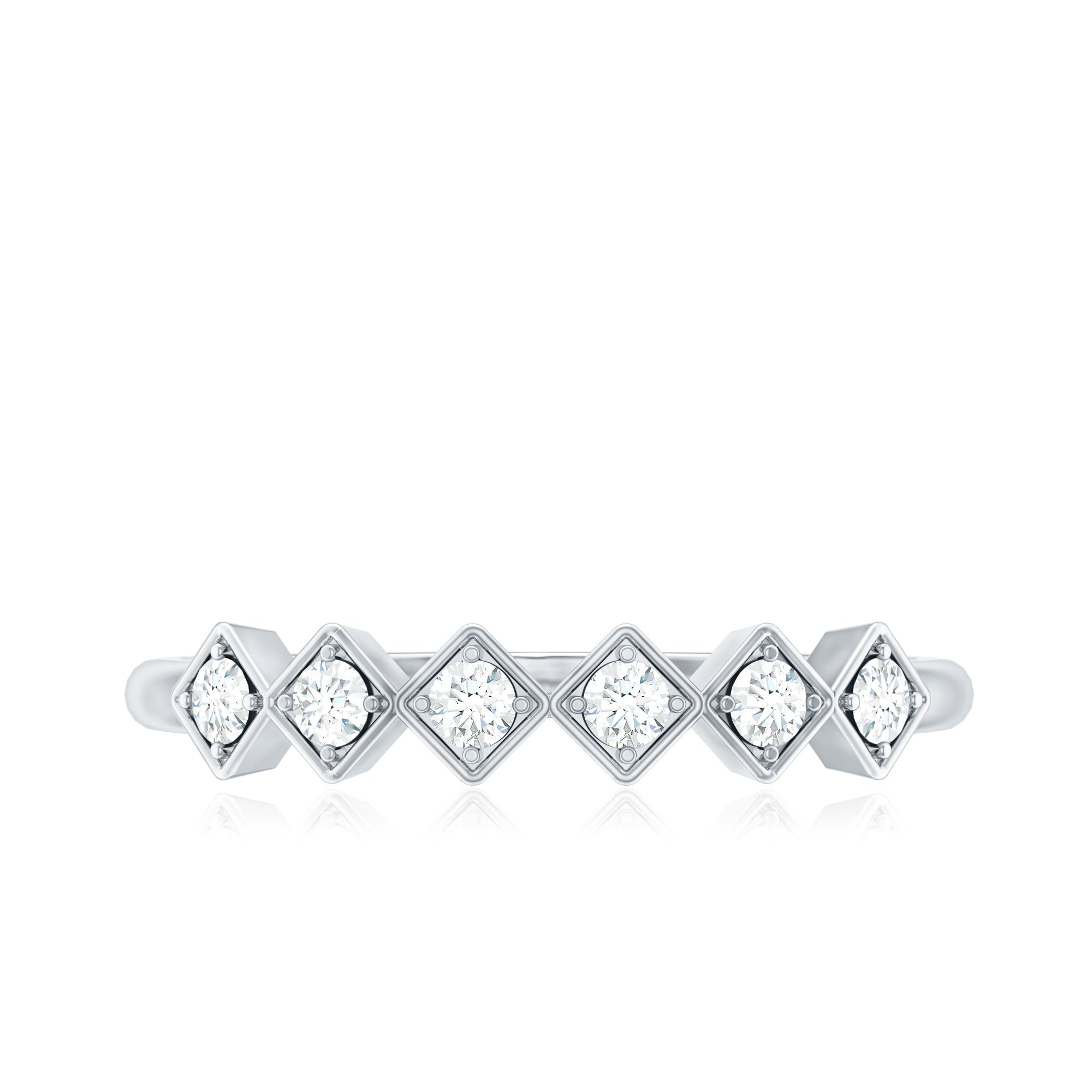 Minimal Diamond Geometric Half Eternity Ring