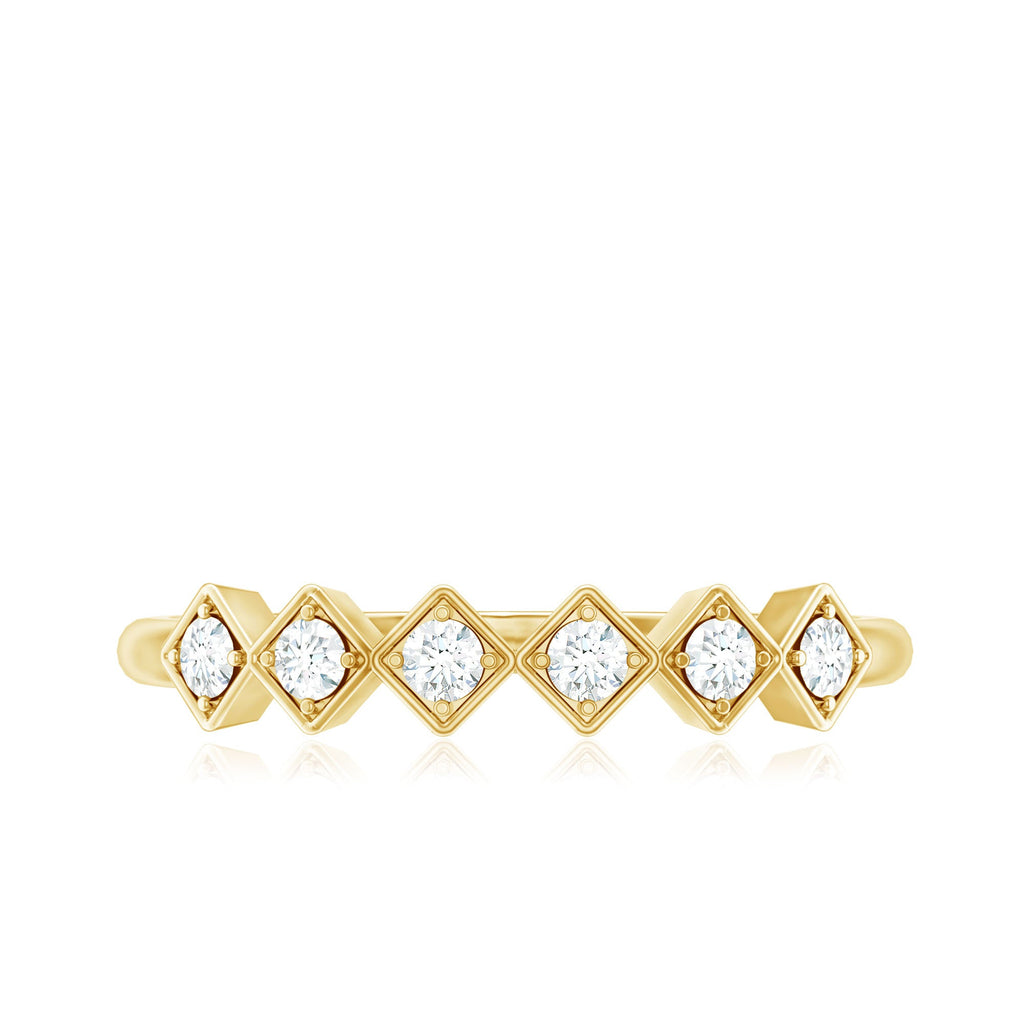 Minimal Diamond Geometric Half Eternity Ring