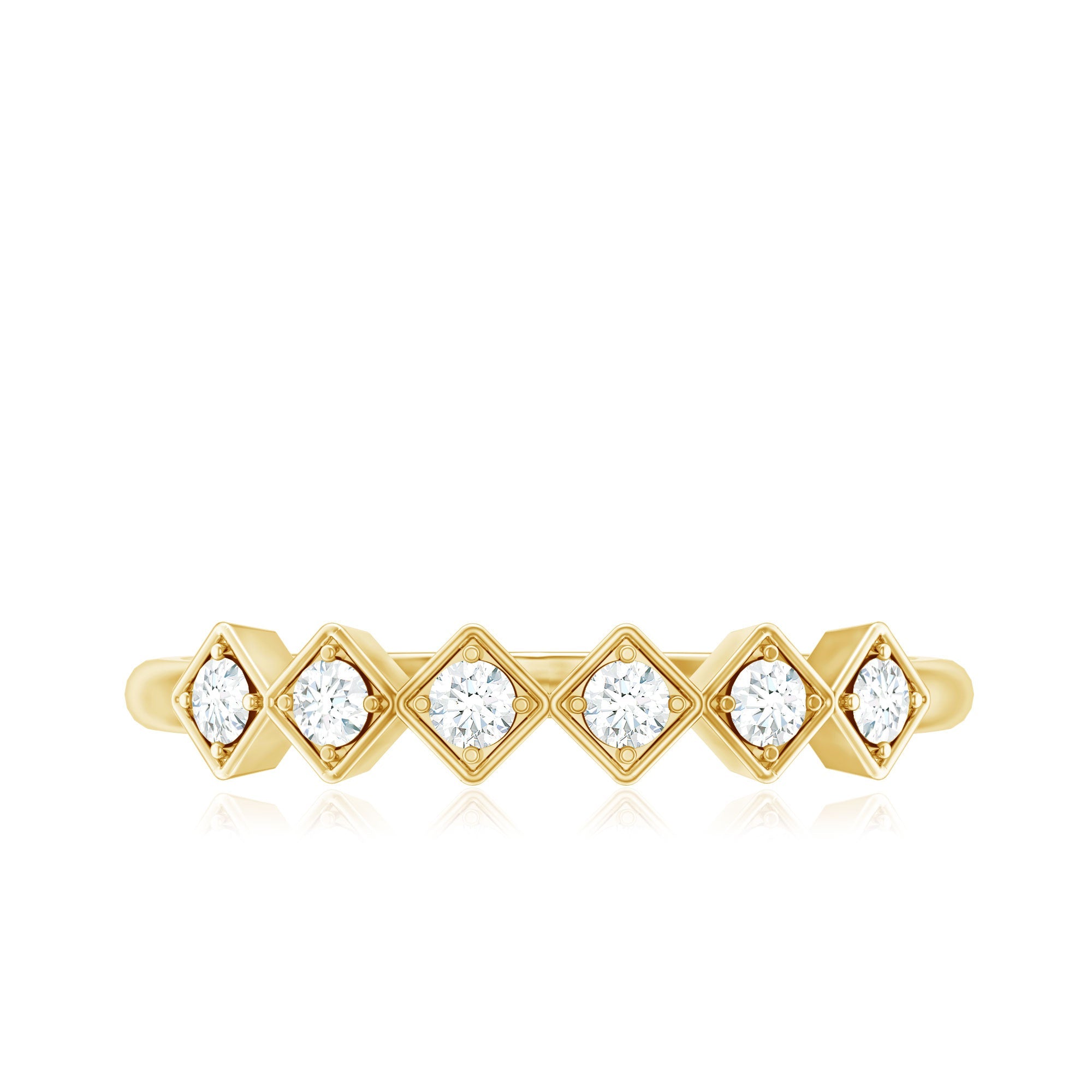 Minimal Diamond Geometric Half Eternity Ring