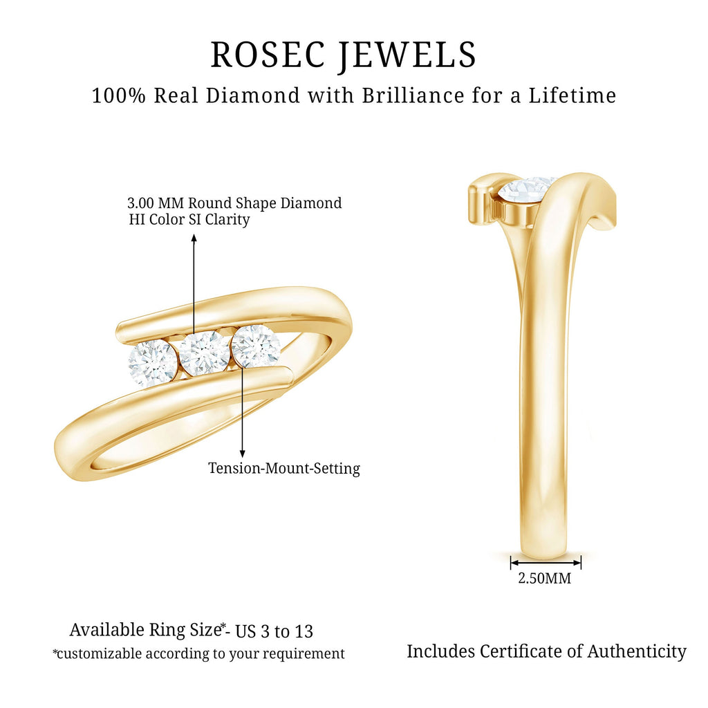 Certified Diamond Three Stone Promise Ring