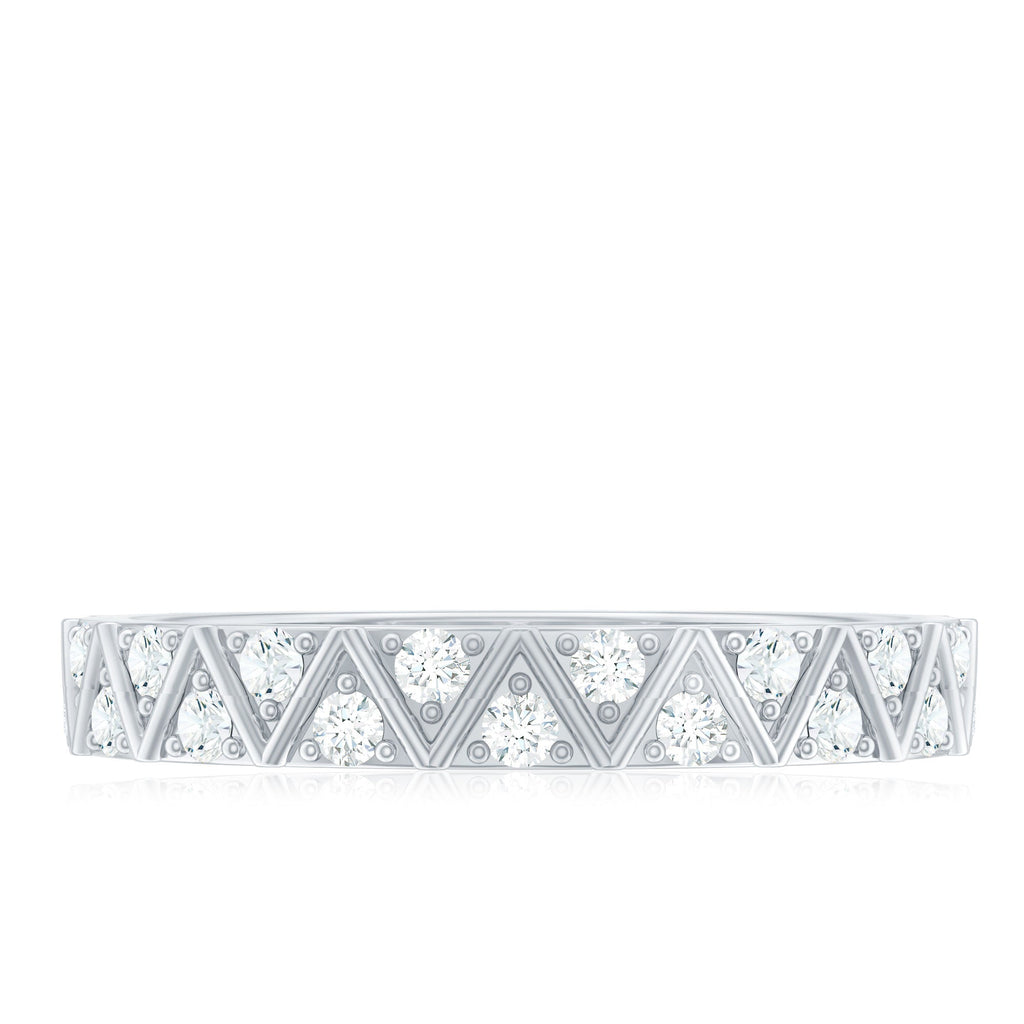 Diamond Band Ring in Surface Prong Set