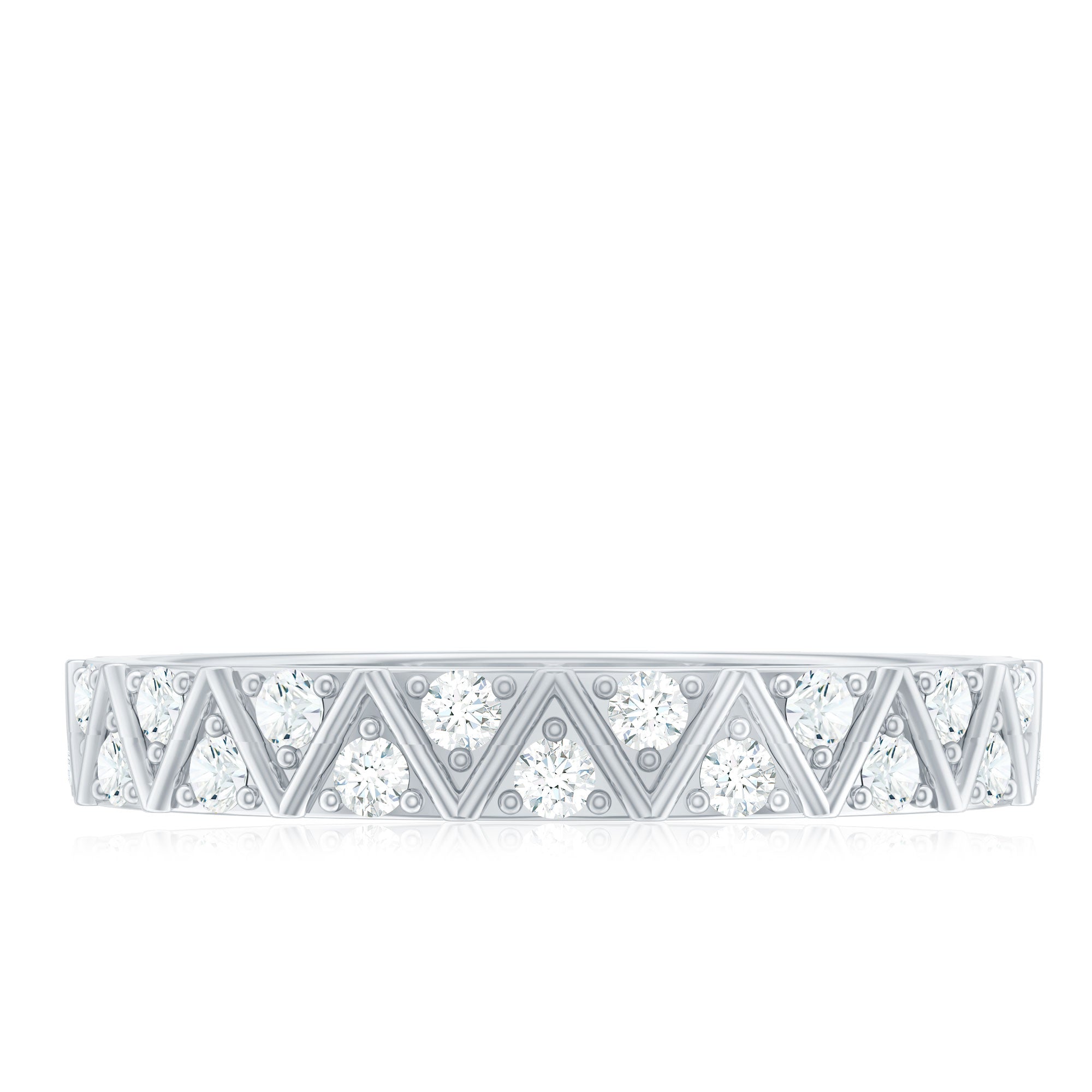 Diamond Band Ring in Surface Prong Set