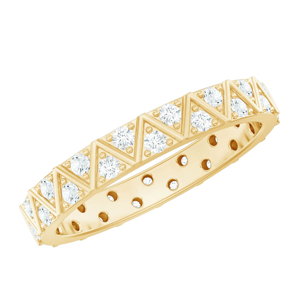 Diamond Band Ring in Surface Prong Set