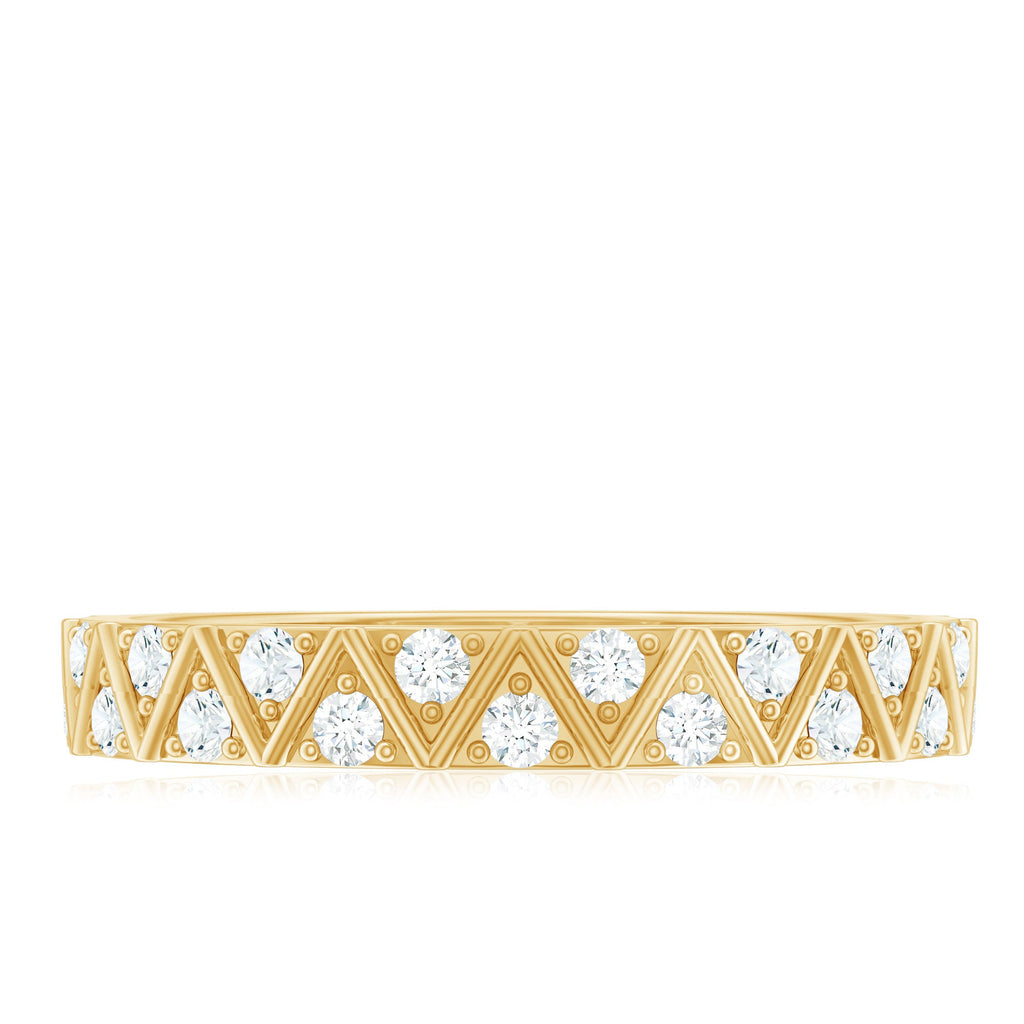 Diamond Band Ring in Surface Prong Set