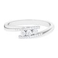 Round Diamond Three Stone Promise Ring