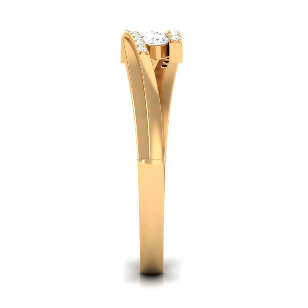 Round Diamond Three Stone Promise Ring