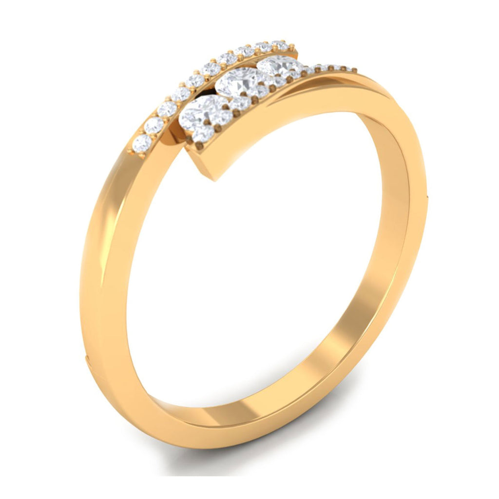Round Diamond Three Stone Promise Ring