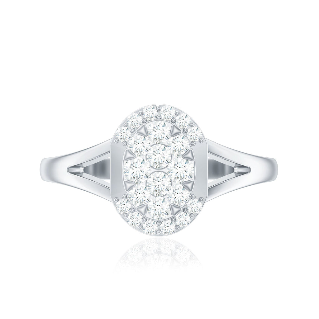 Classic Diamond Engagement Ring with Split Shank
