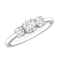 Natural Diamond 3 Stone Engagement Ring with Certificate