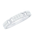 Certified Natural Diamond Interlock Half Eternity Band Ring