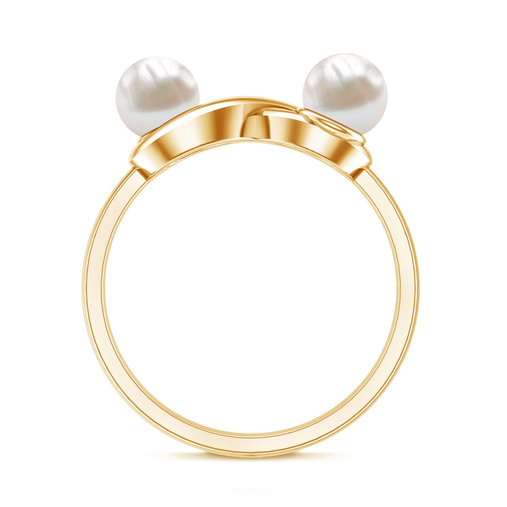 Toi et Moi Freshwater Pearl Infinity Promise Ring