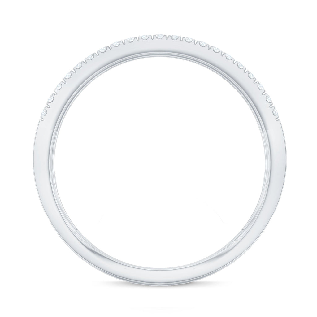 Natural Baguette Diamond Half Eternity Band With Certificate