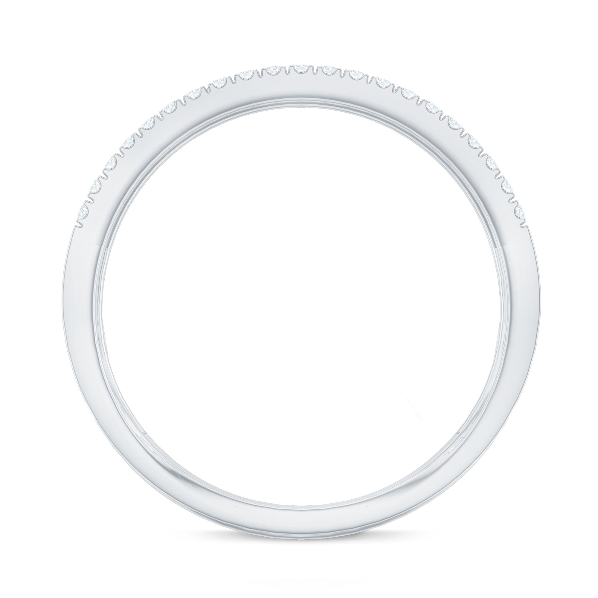 Natural Baguette Diamond Half Eternity Band With Certificate