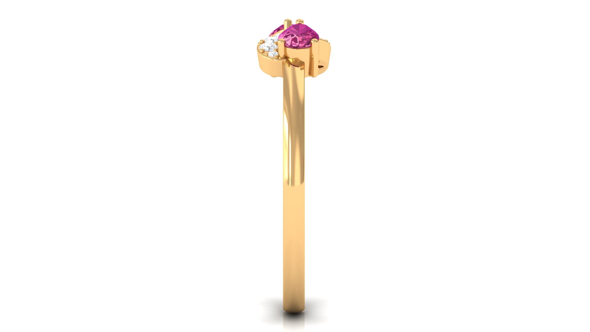 Pink Tourmaline Infinity Promise Ring with Diamond
