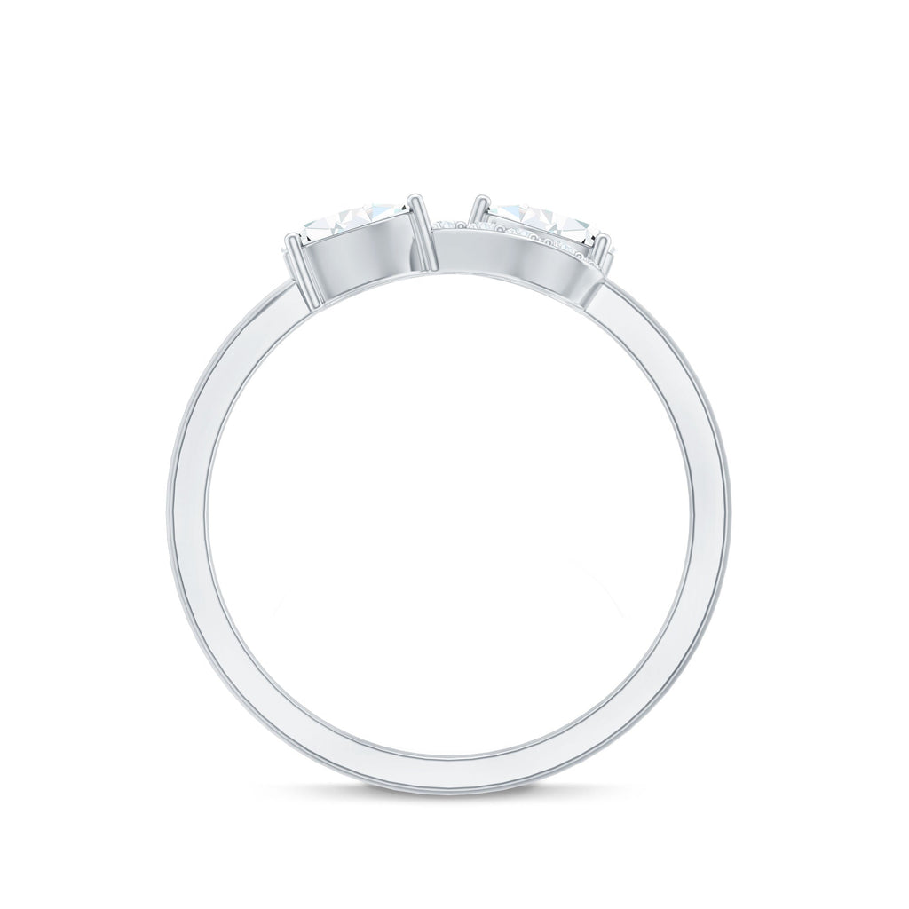 Brilliant Cut Moissanite Infinity Promise Ring for Her