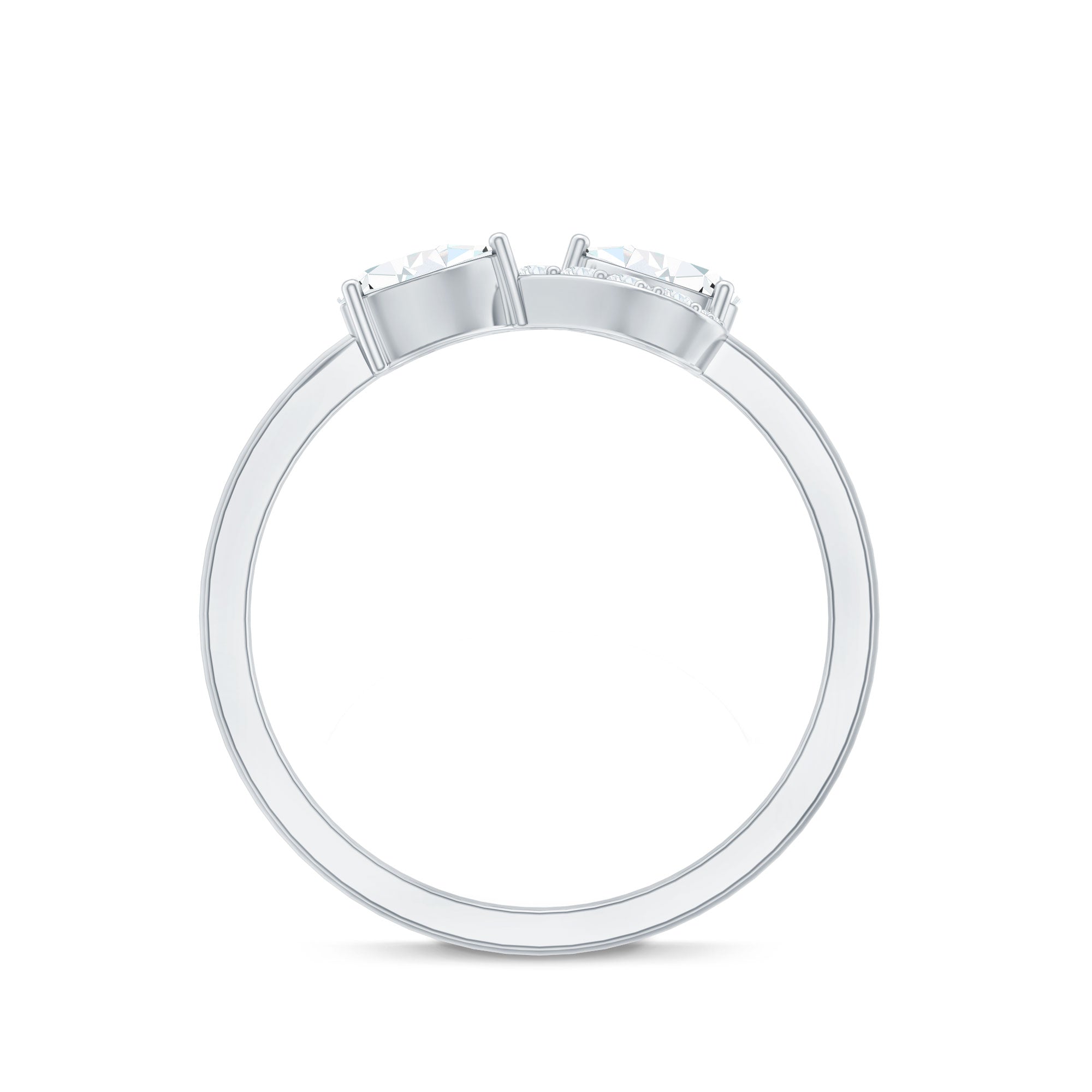 Brilliant Cut Moissanite Infinity Promise Ring for Her