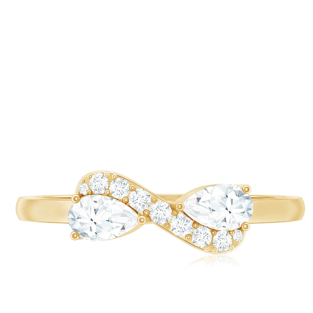 Brilliant Cut Moissanite Infinity Promise Ring for Her