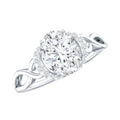 Oval Shape Moissanite Engagement Ring With Certificate