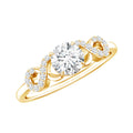 Certified Round Moissanite Infinity Promise Ring for Her