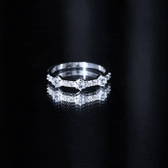 Real Aquamarine and Diamond Half Eternity Ring