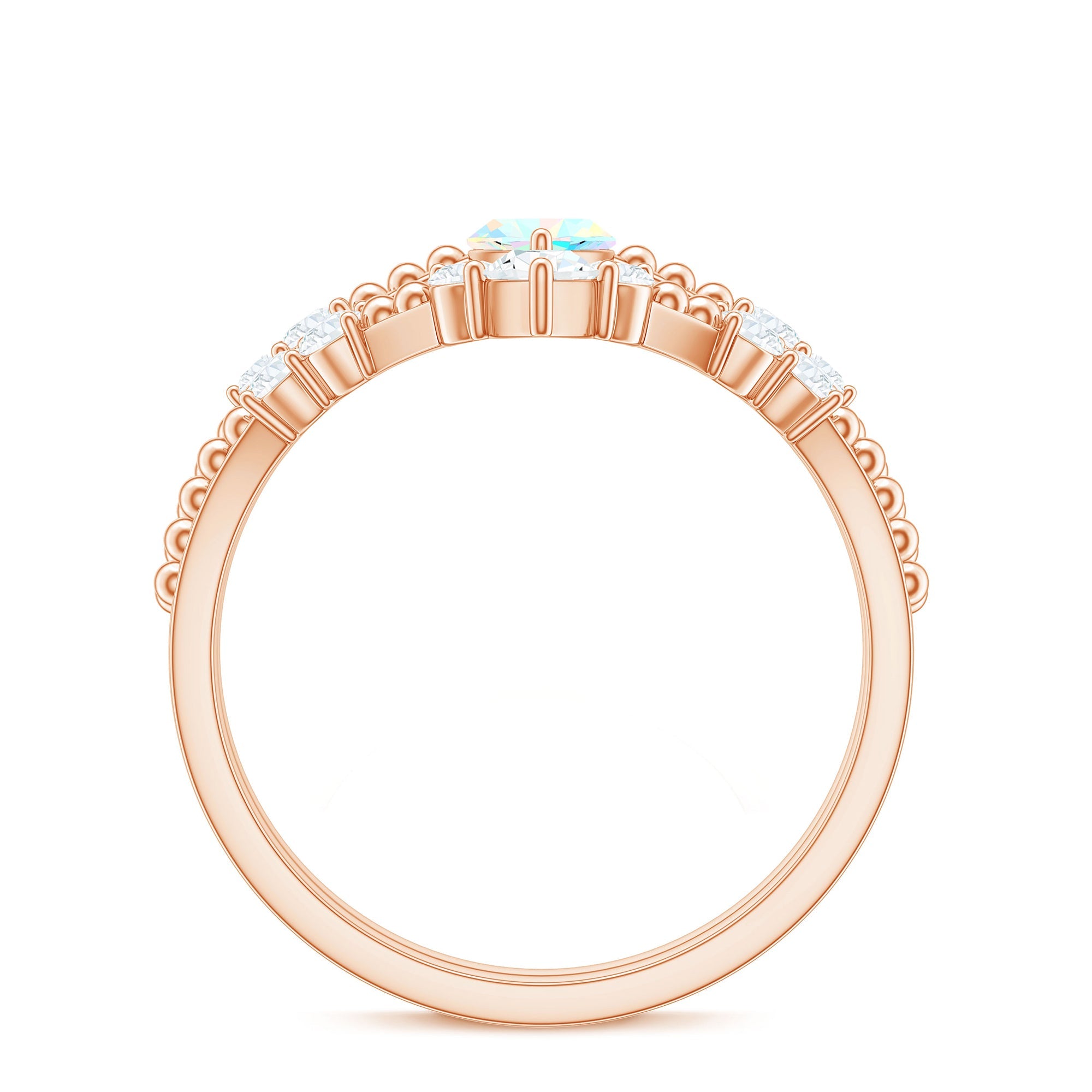 Certified 0.5 Carat Real Ethiopian Opal Marquise Engagement Wedding Ring Set of 2