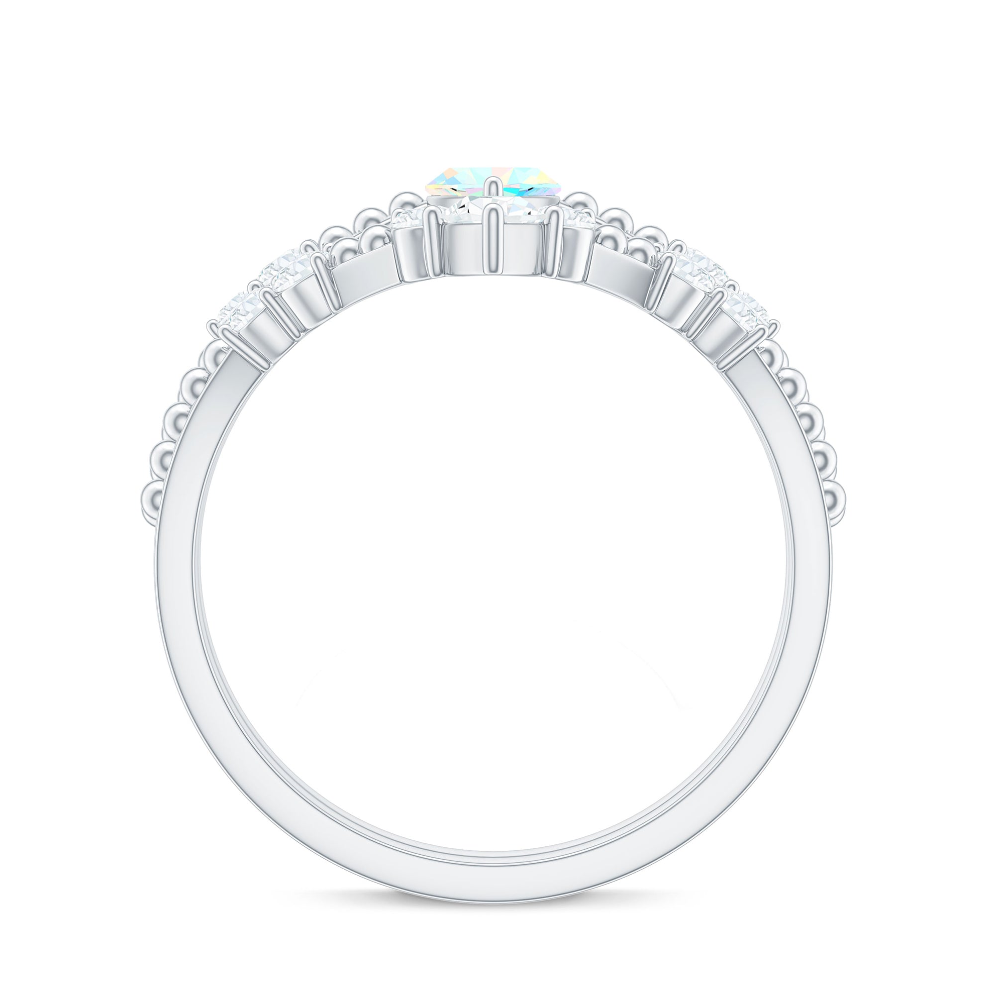 Certified 0.5 Carat Real Ethiopian Opal Marquise Engagement Wedding Ring Set of 2