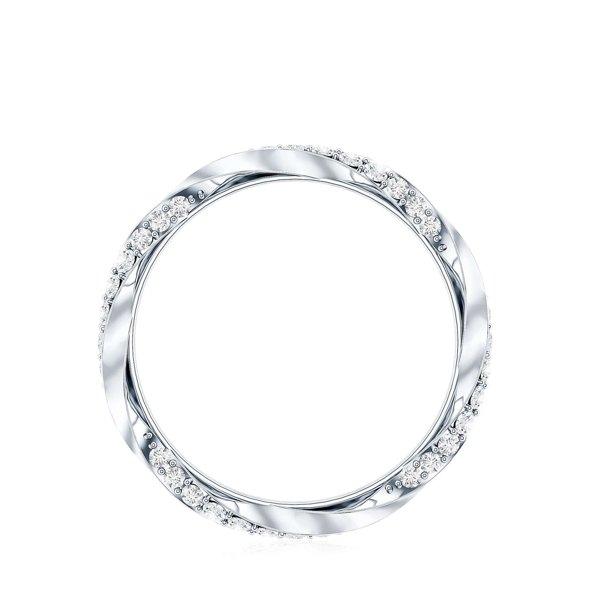 Certified Real Diamond Twisted Eternity Ring
