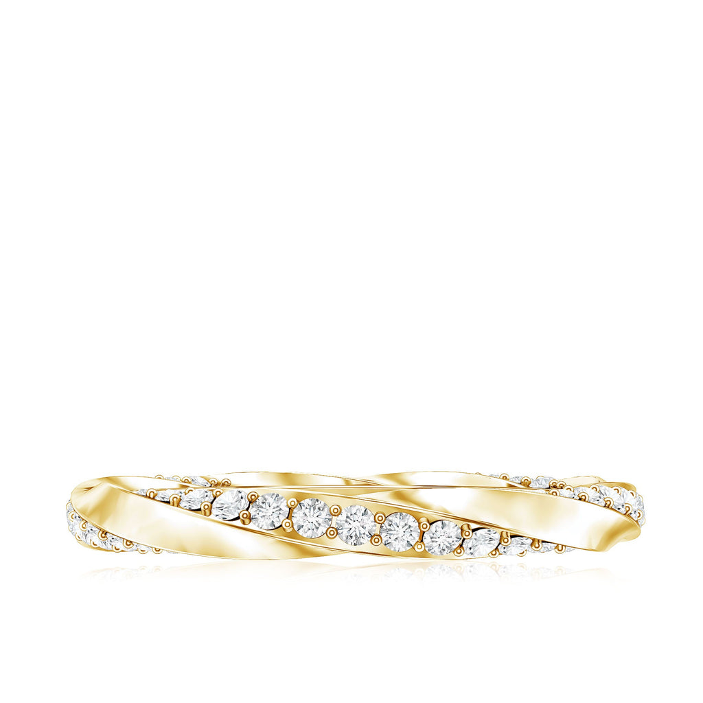 Certified Real Diamond Twisted Eternity Ring