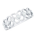 Contemporary Diamond Half Eternity Band Ring for Women