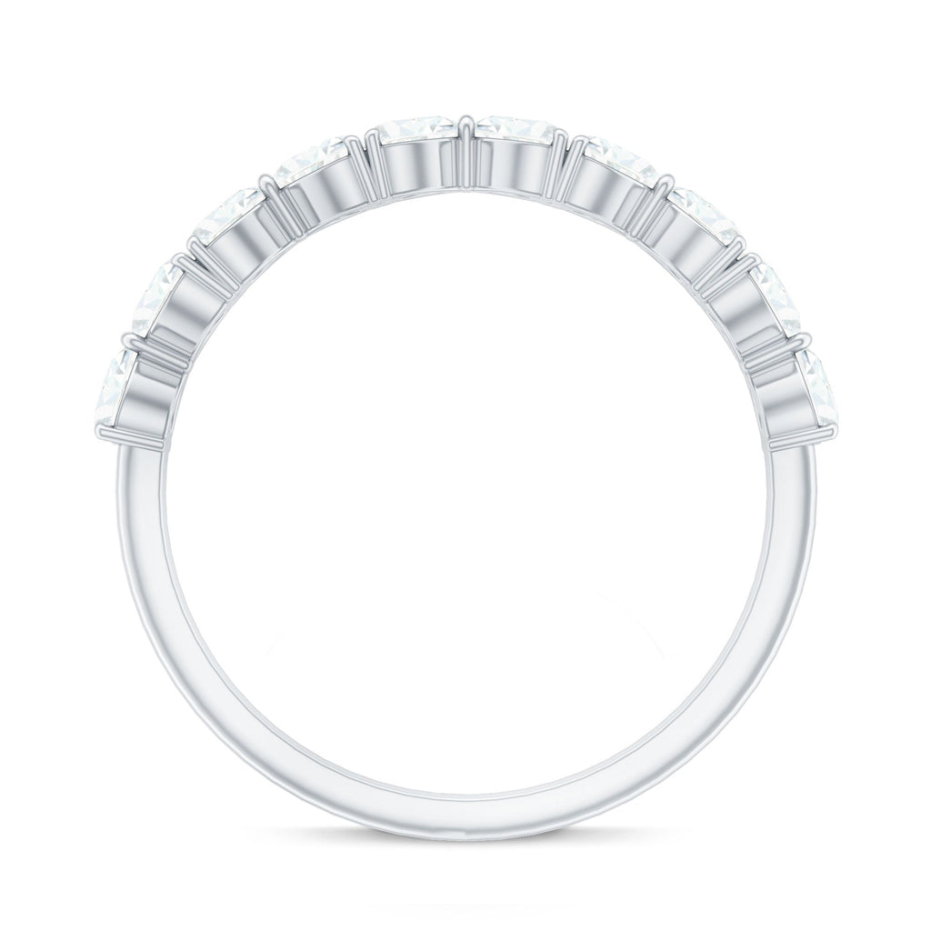 Heart Shaped Moissanite Wedding Band for Women