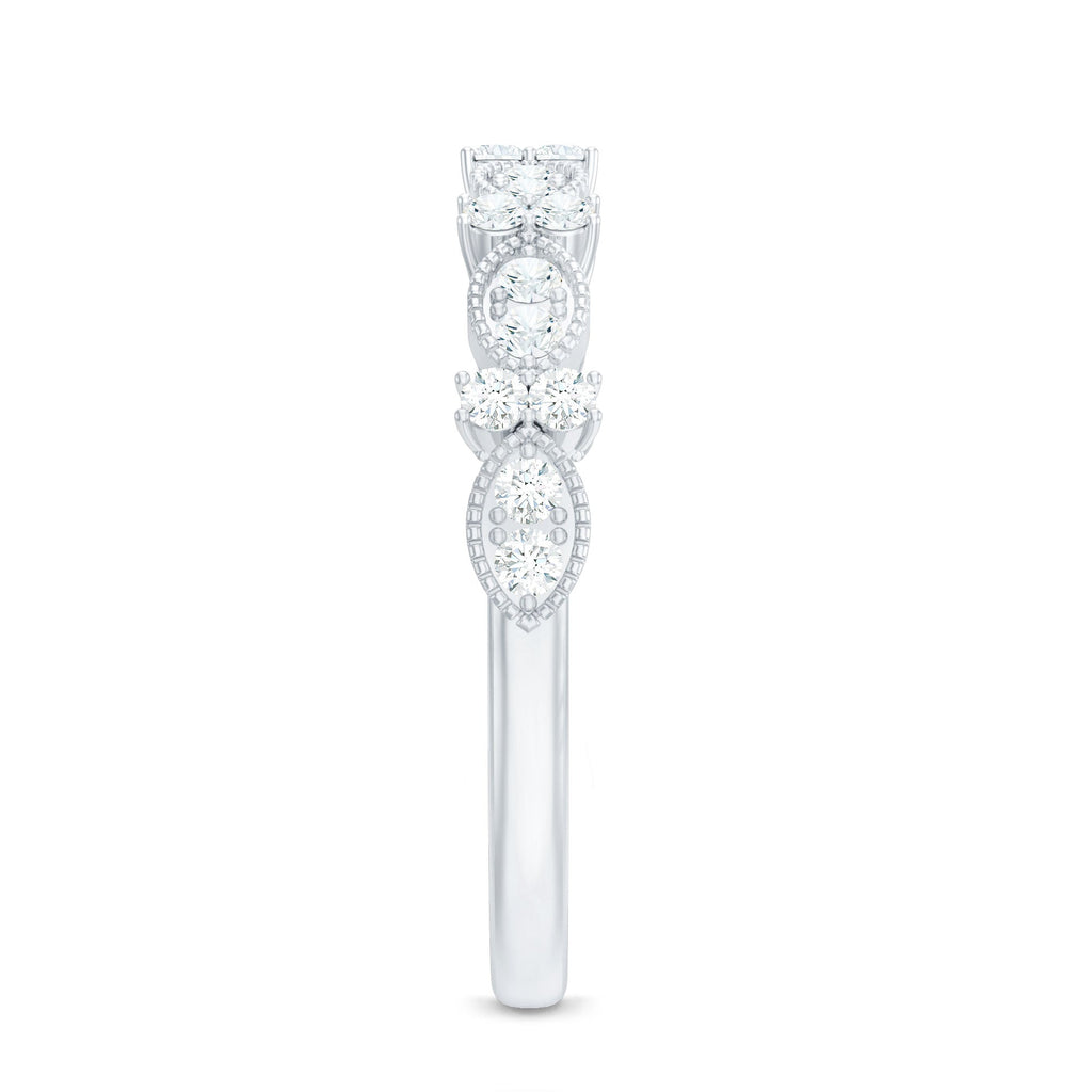 Designer Diamond Half Eternity Ring for Valentines