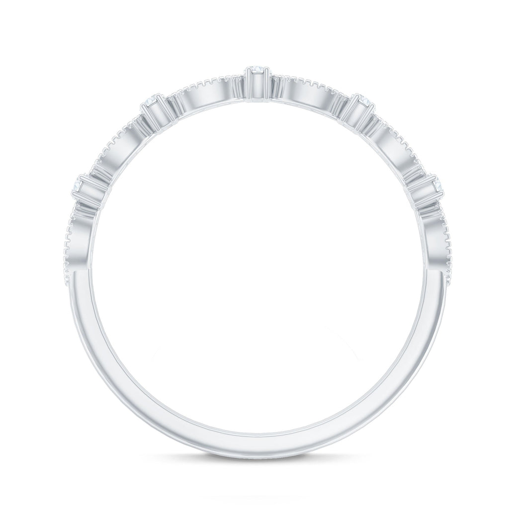 Designer Diamond Half Eternity Ring for Valentines