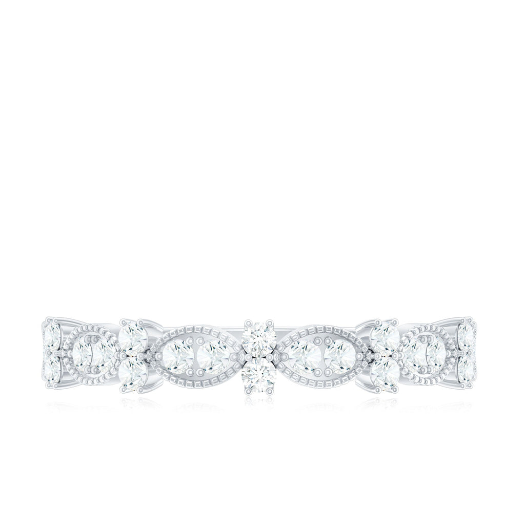 Designer Diamond Half Eternity Ring for Valentines