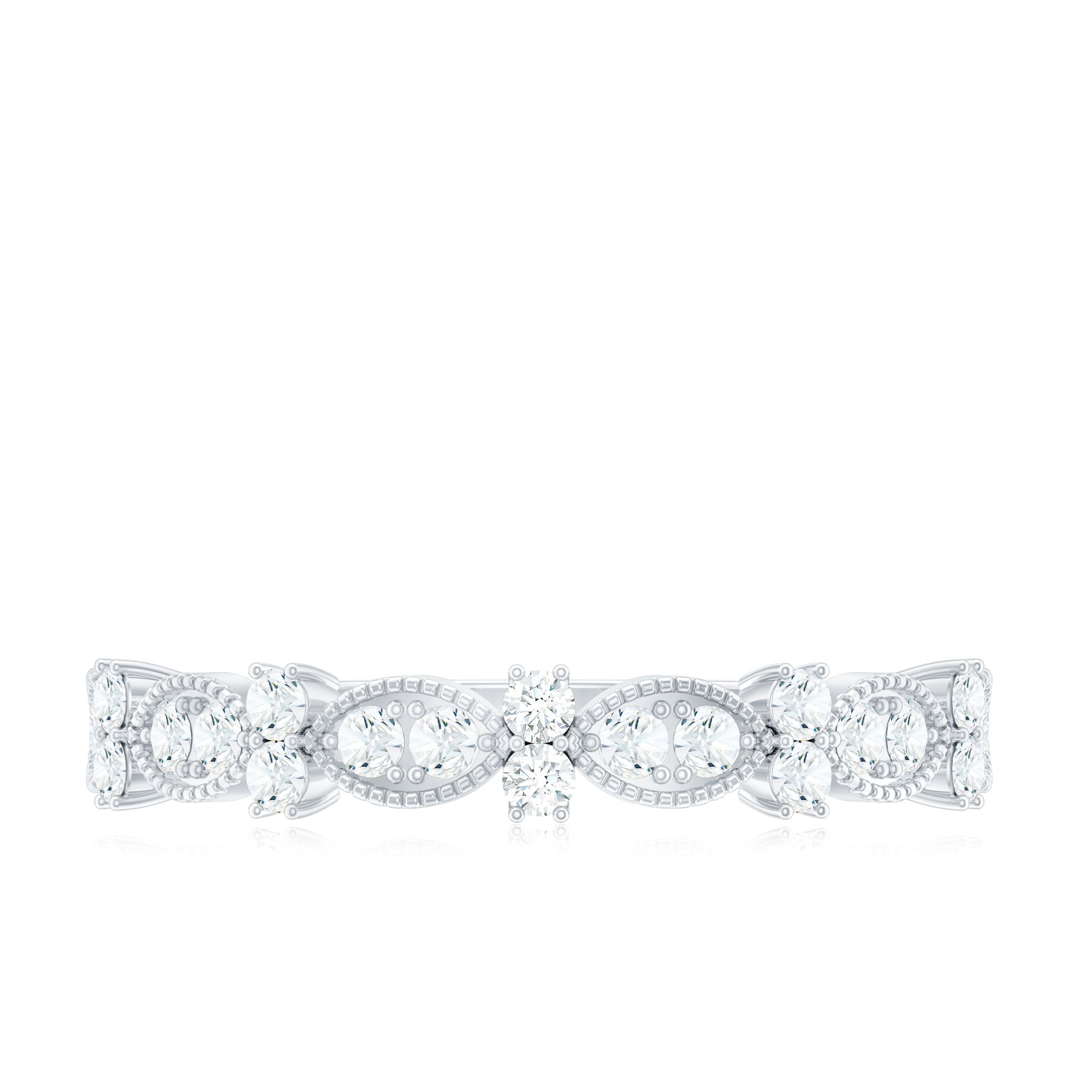 Designer Diamond Half Eternity Ring for Valentines