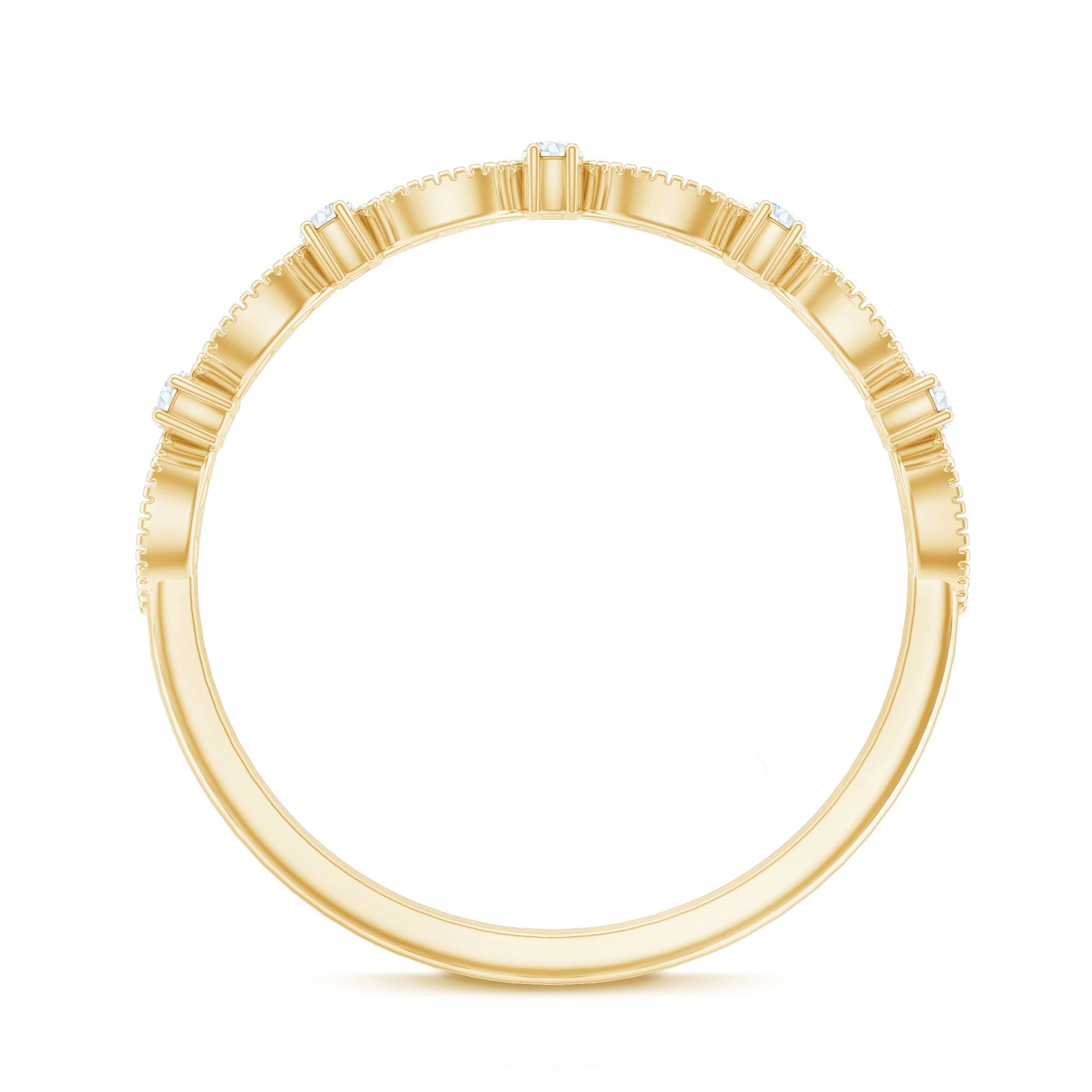 Designer Diamond Half Eternity Ring for Valentines