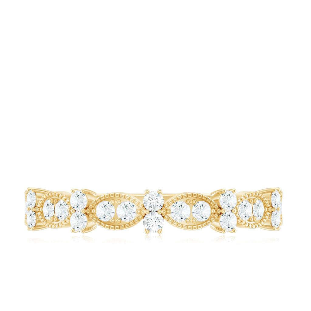 Designer Diamond Half Eternity Ring for Valentines