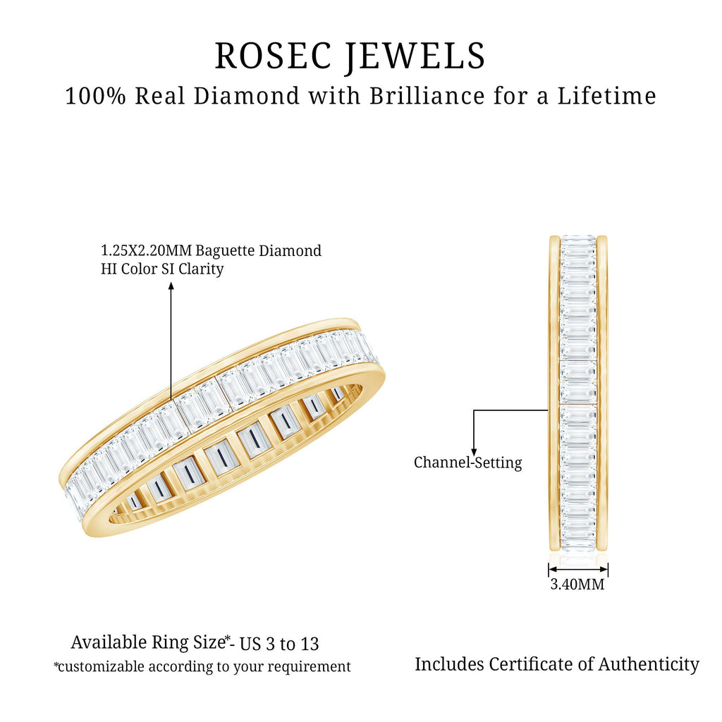 Baguette Cut Diamond Eternity Band in Channel Setting
