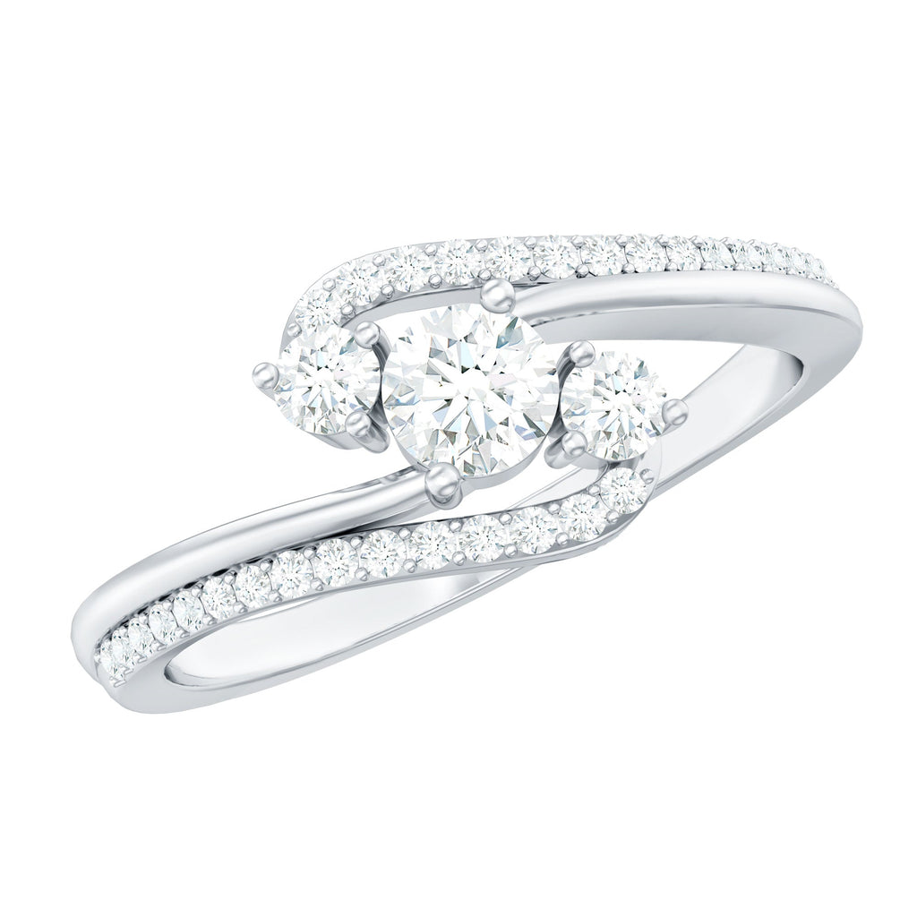 Certified Diamond 3 Stone Engagement Ring