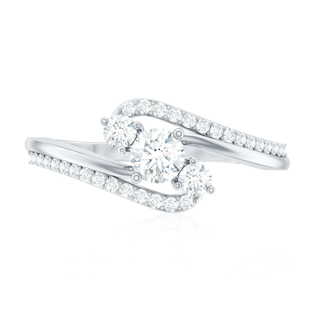 Certified Diamond 3 Stone Engagement Ring