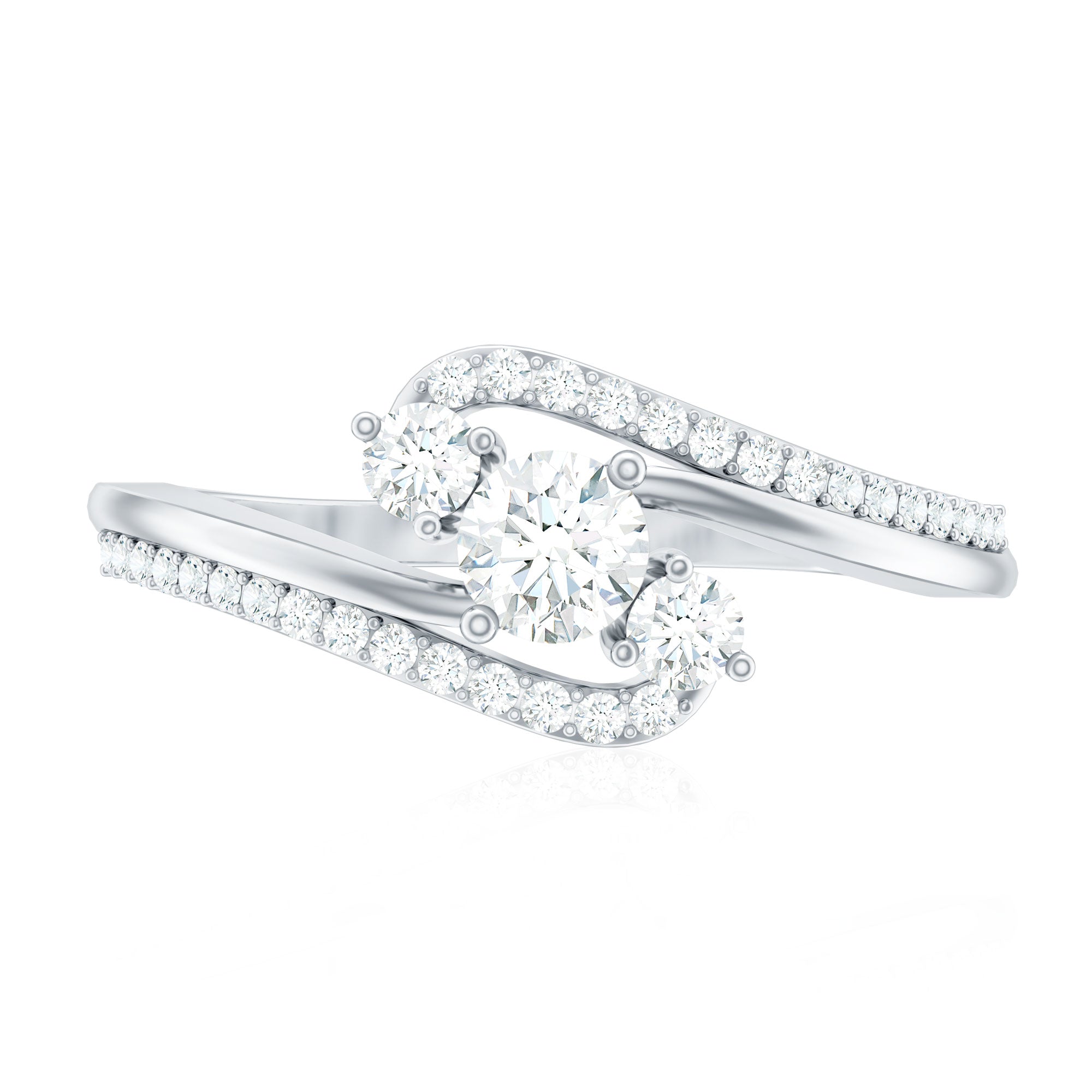Certified Diamond 3 Stone Engagement Ring